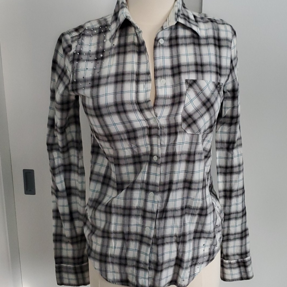 Victoria's Secret PINK Embellished Button Down